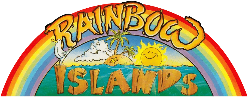 Rainbow Islands logo for Commodore 64